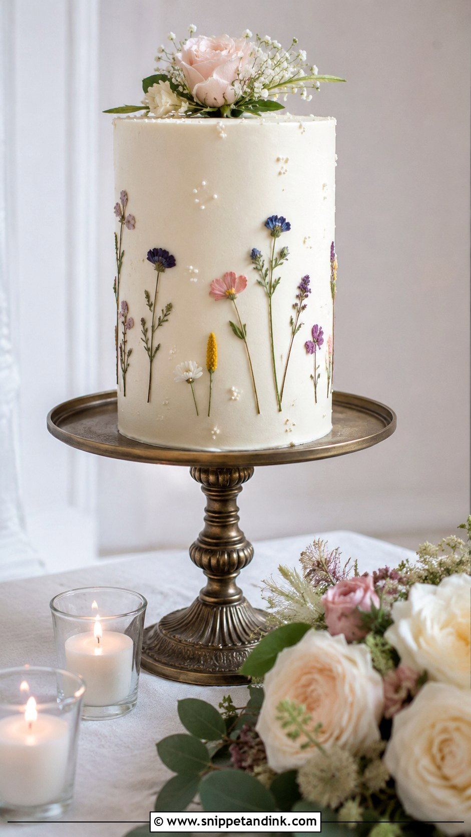 Small Wedding Cake - Snippet and Ink - 25 Cake and Cupcakes Ideas for Wedding