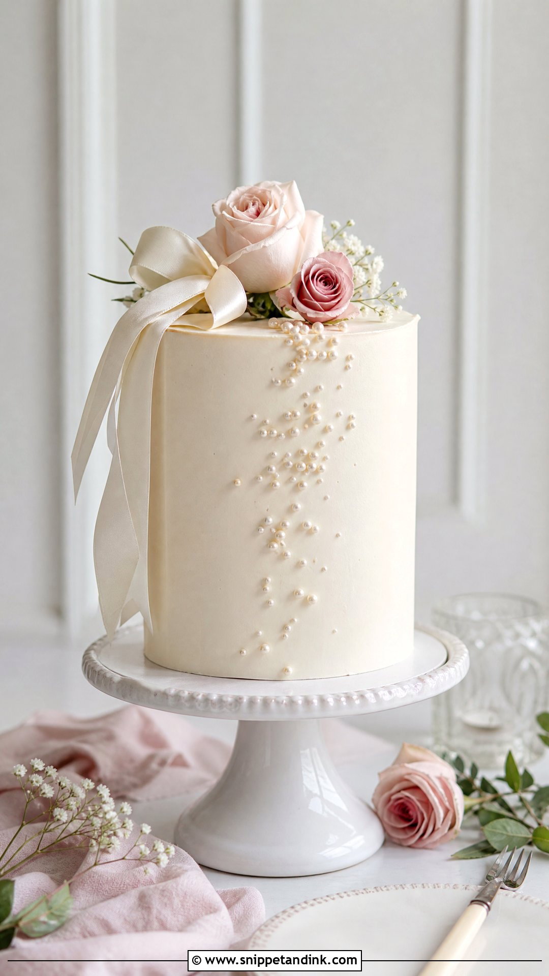 Small Wedding Cake - Snippet and Ink - 25 Trending Wedding Cakes