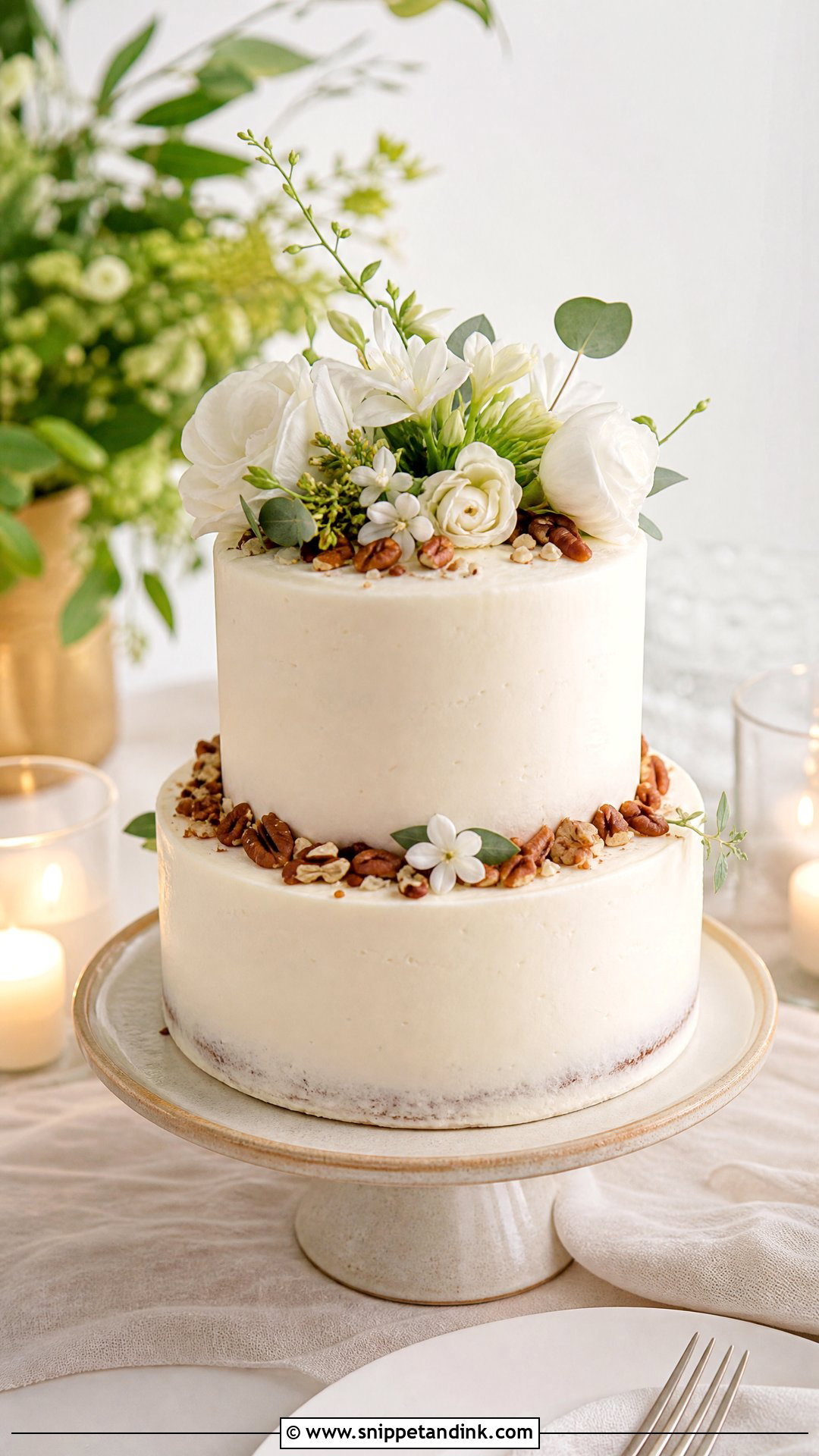 Small Wedding Cake - Snippet and Ink - 30 Pretty Cake Ideas for Wedding