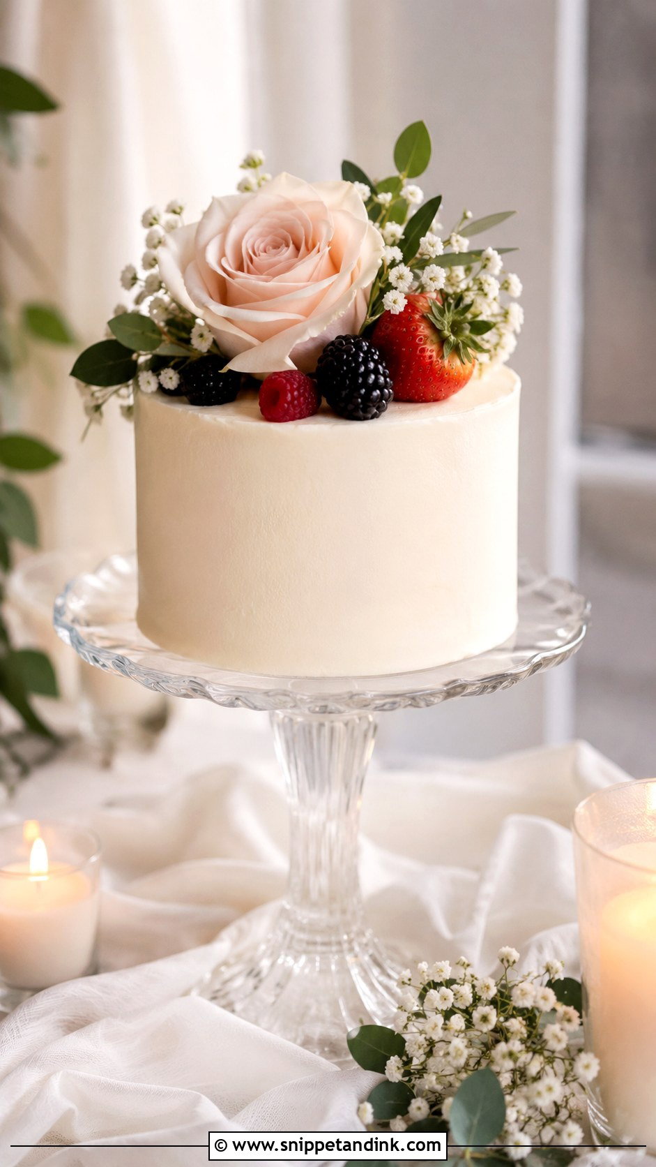 Small Wedding Cake - Snippet and Ink - 20 Easy Wedding Cake Designs