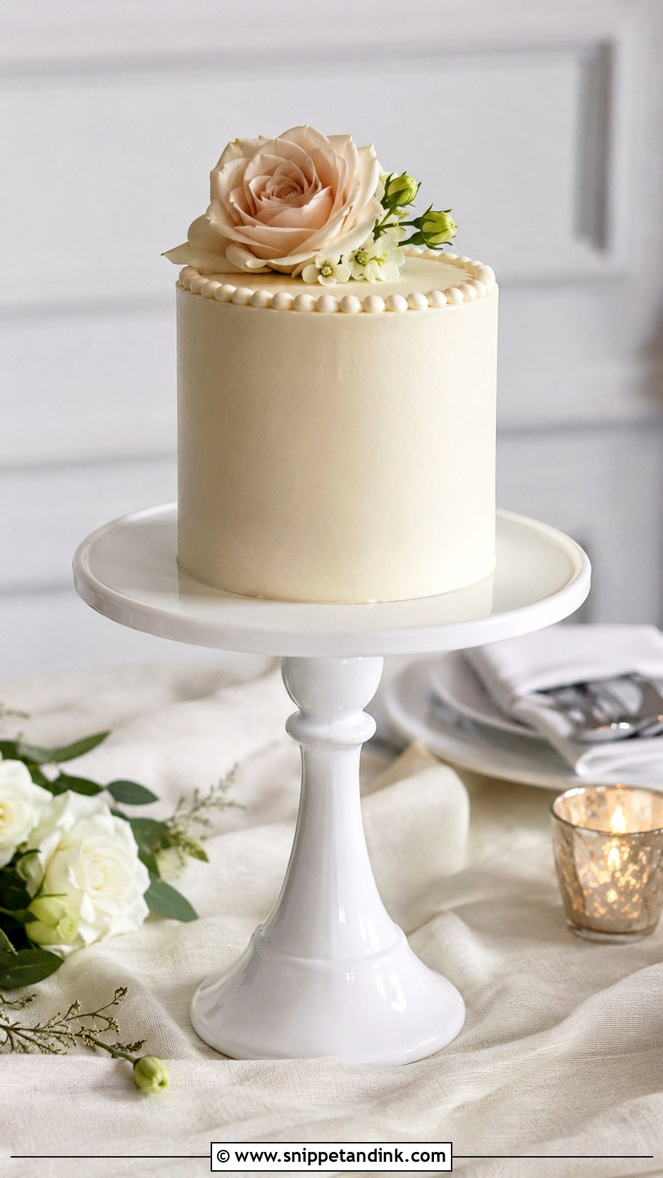 Small Wedding Cake - Snippet and Ink - 20 Simple Deco Cake Ideas for Wedding