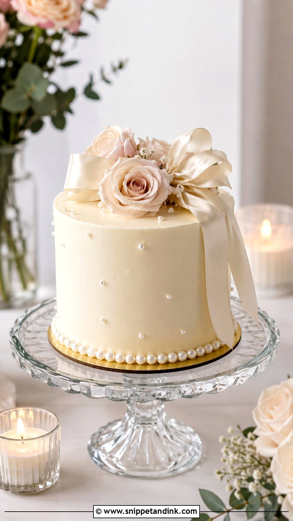 Small Wedding Cake - Snippet and Ink - 20 Simple Wedding Cake Decor Ideas