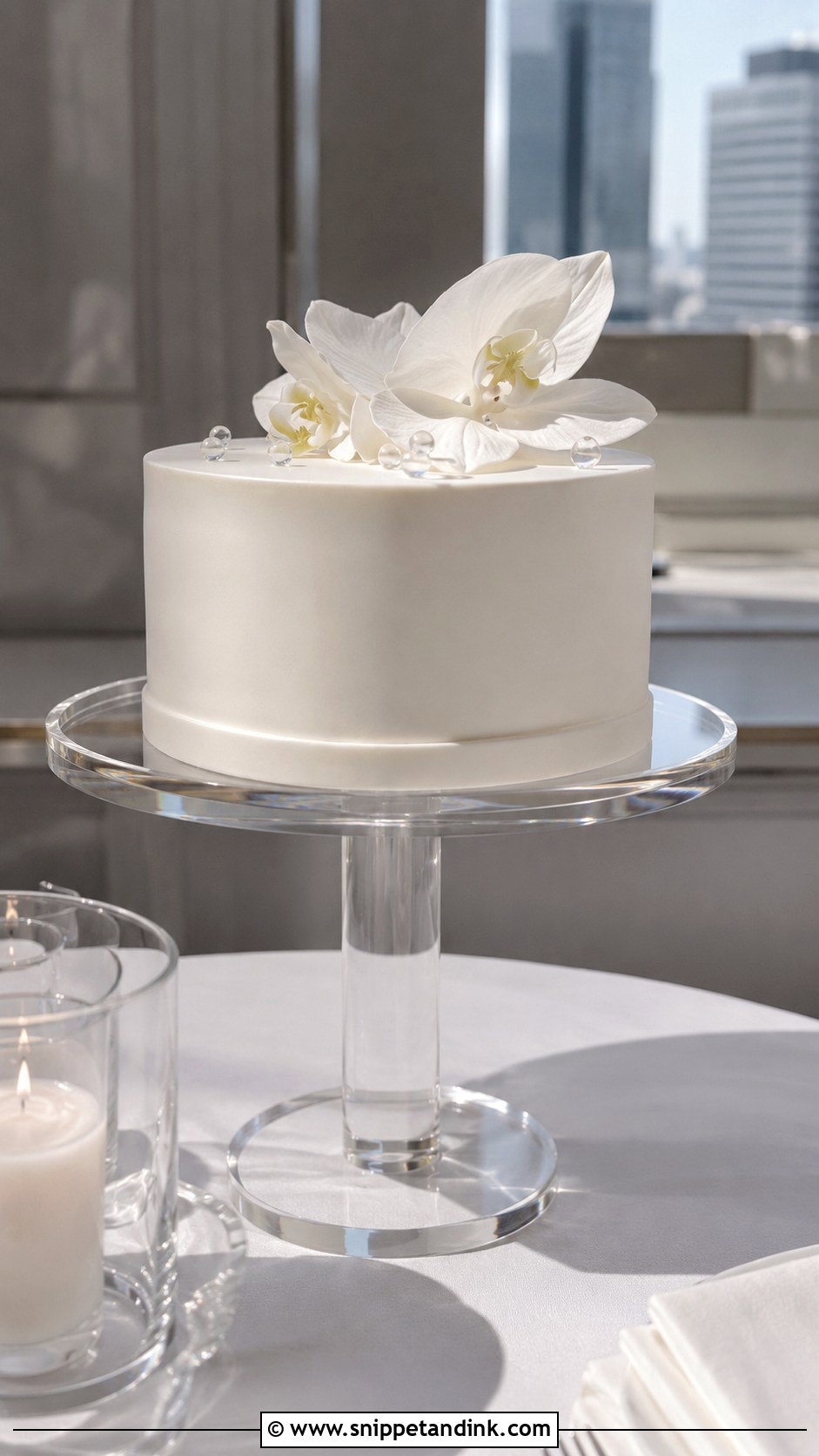 Small Wedding Cake On Acrylic Stand - Snippet and Ink - 30 Small Wedding Cake Display