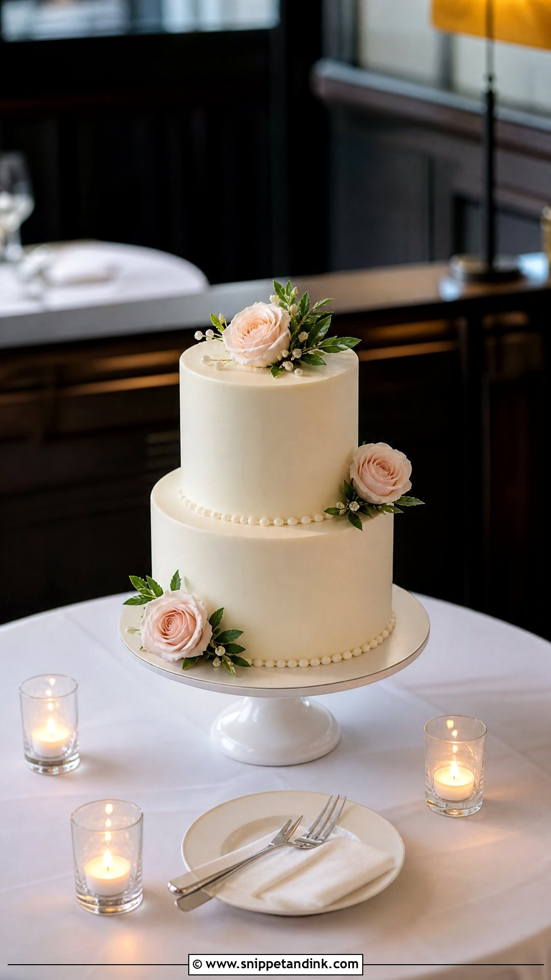 Small Wedding Cake Table - Snippet and Ink - 25 Wedding Cake Table Ideas