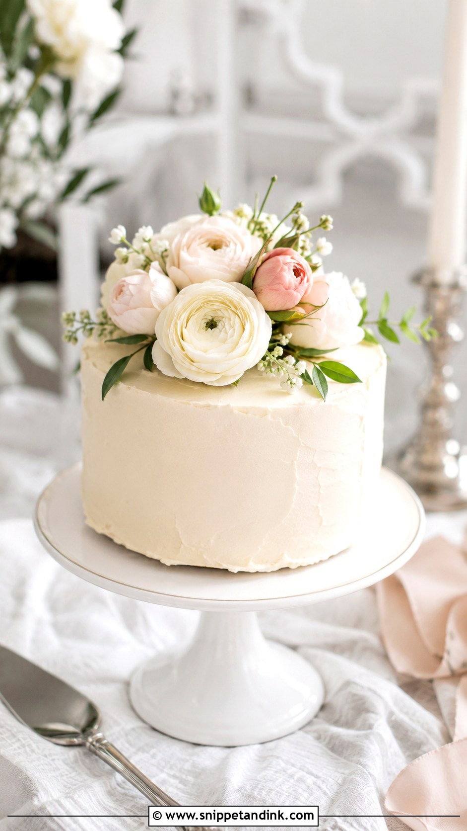 Small Wedding Cake With Artificial Flowers - Snippet and Ink - 20 Wedding Cake Ideas with Artificial Flowers