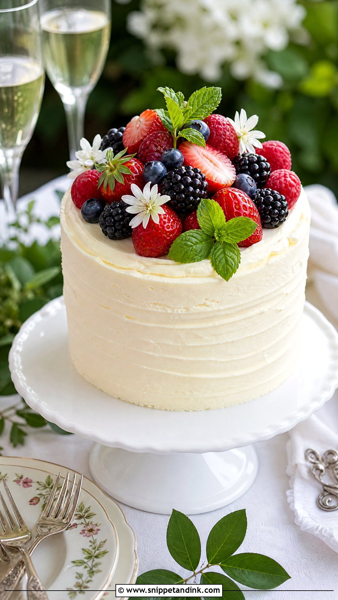 Small Wedding Cake With Berries - Snippet and Ink - 20 Small Wedding Cake Ideas