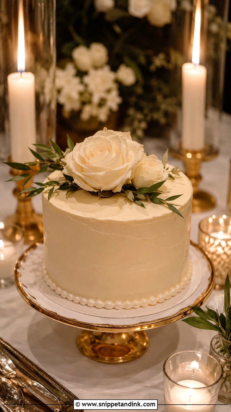 Small Wedding Cake With Candles - Snippet and Ink - 30 Small Wedding Cake Display