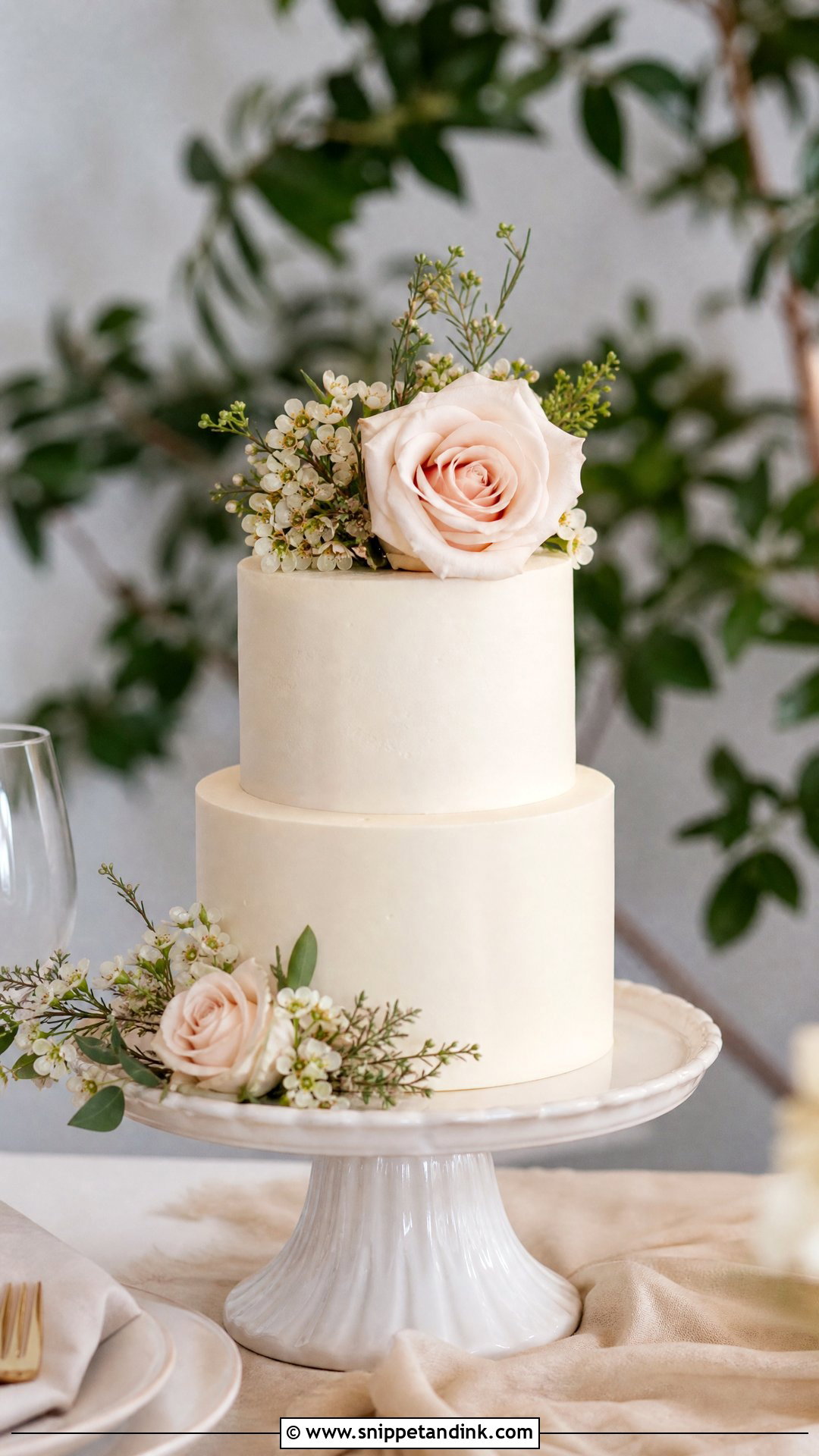 Small Wedding Cake With Flowers - Snippet and Ink - 20 Wedding Cake with Flowers