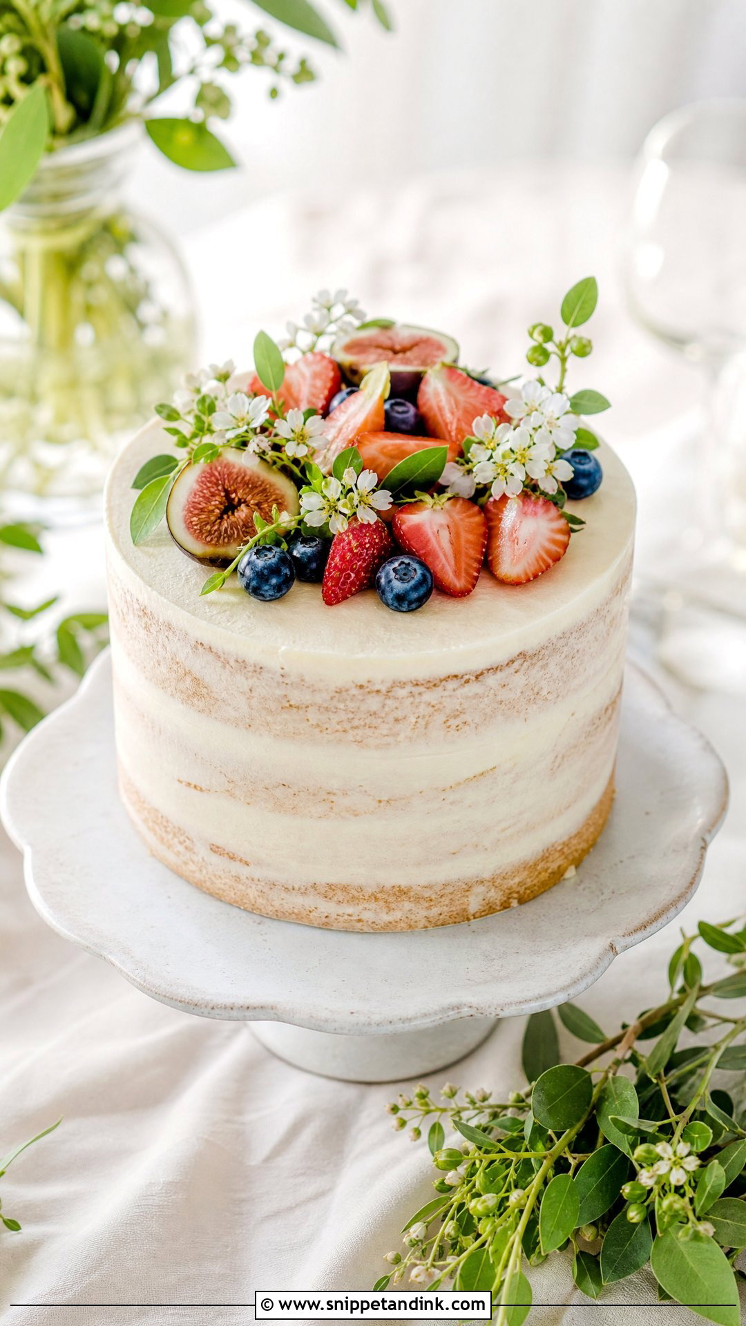Small Wedding Cake With Fruit - Snippet and Ink - 20 Simple Small One Tier Wedding Cake Ideas