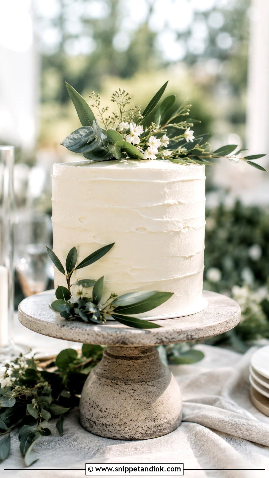Small Wedding Cake With Greenery - Snippet and Ink - 30 Small Wedding Cake Display