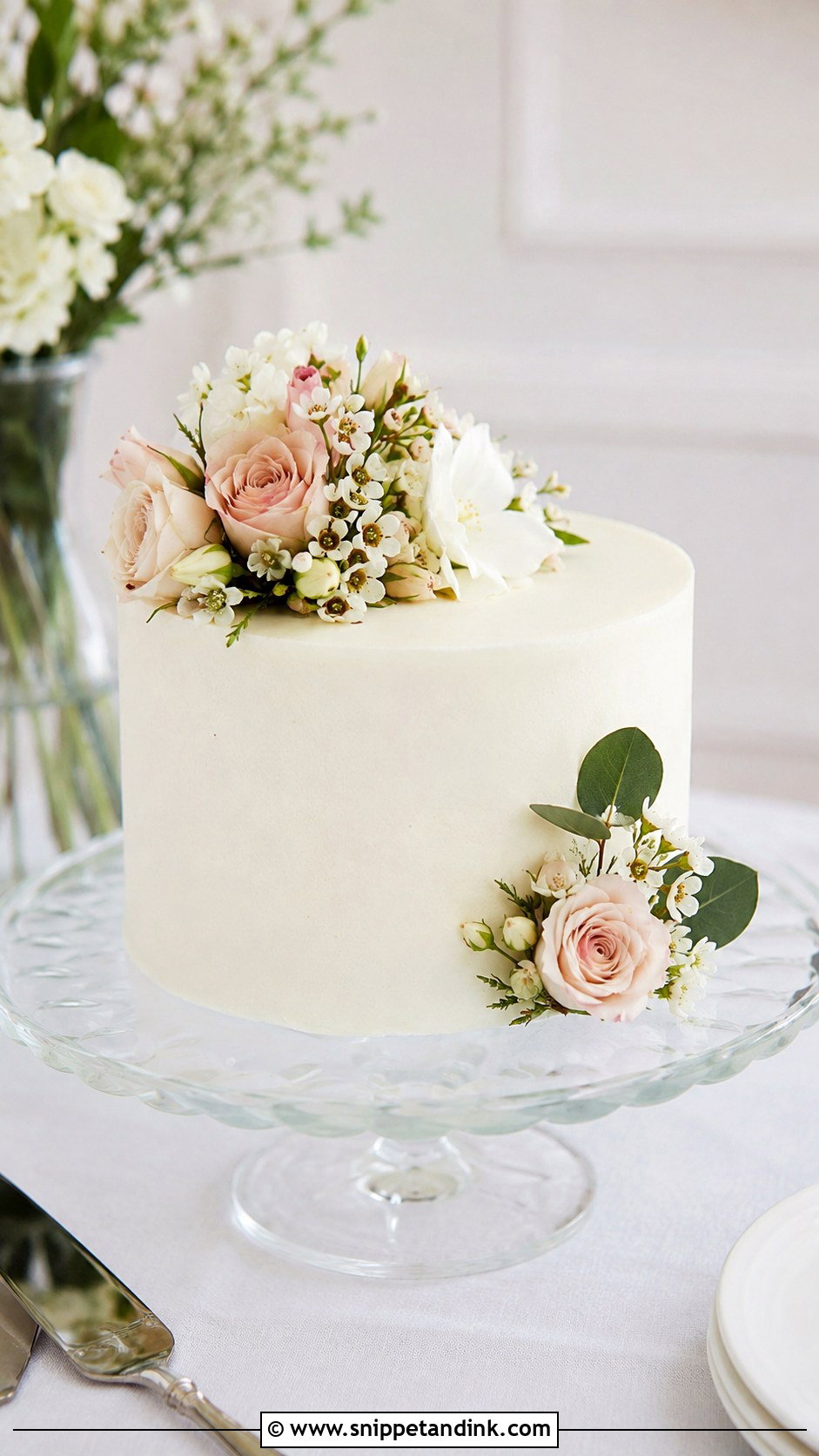 Small Wedding Cake With Real Flowers - Snippet and Ink - 20 Cakes with Real Flowers for Wedding