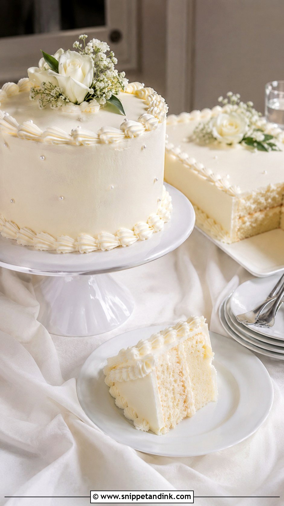 Small Wedding Cake With Sheet Cake - Snippet and Ink - 30 Small Wedding Cake Display