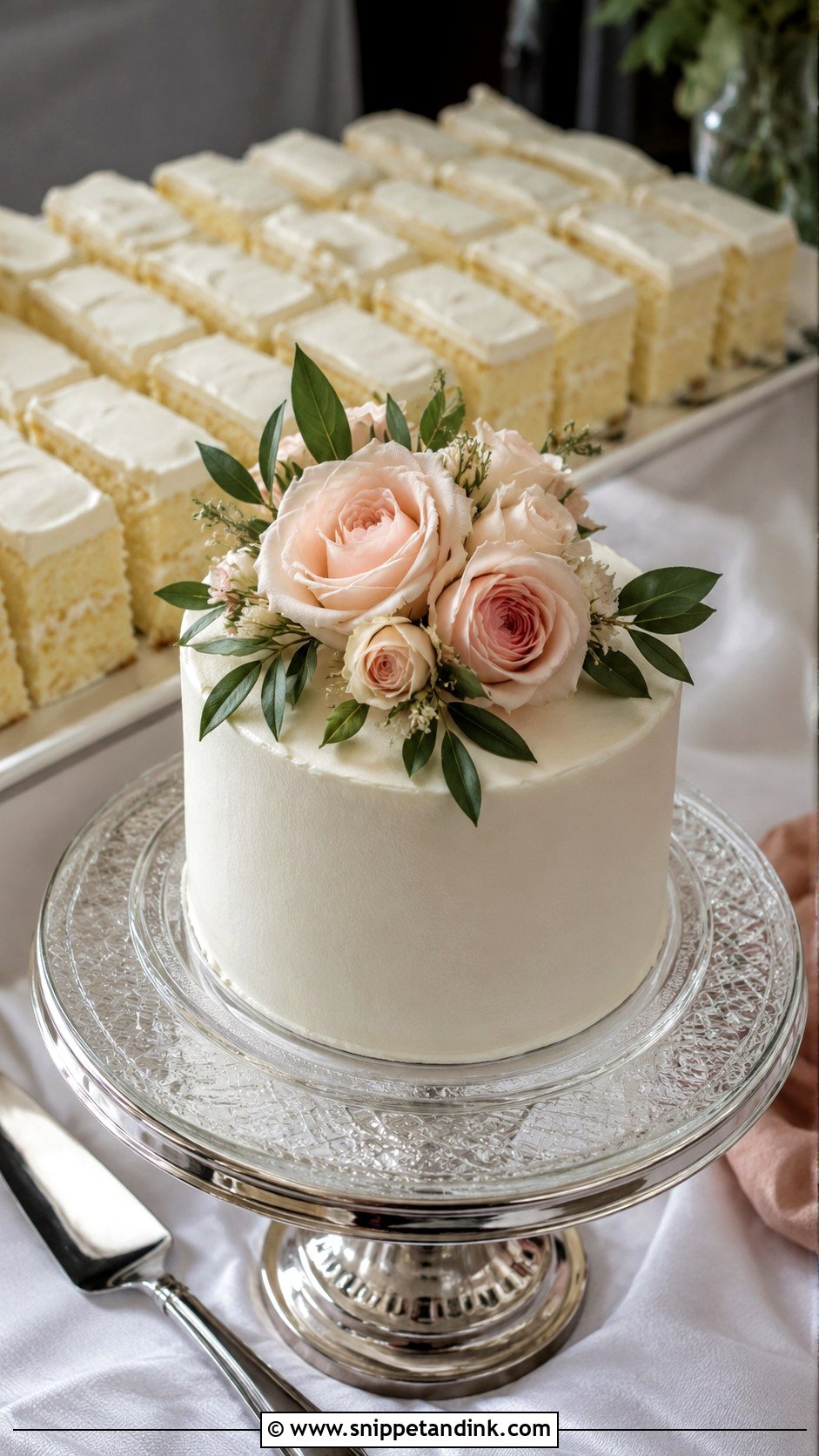 Small Wedding Cake With Sheet Cake - Snippet and Ink - 20 Budget Wedding Cake Ideas