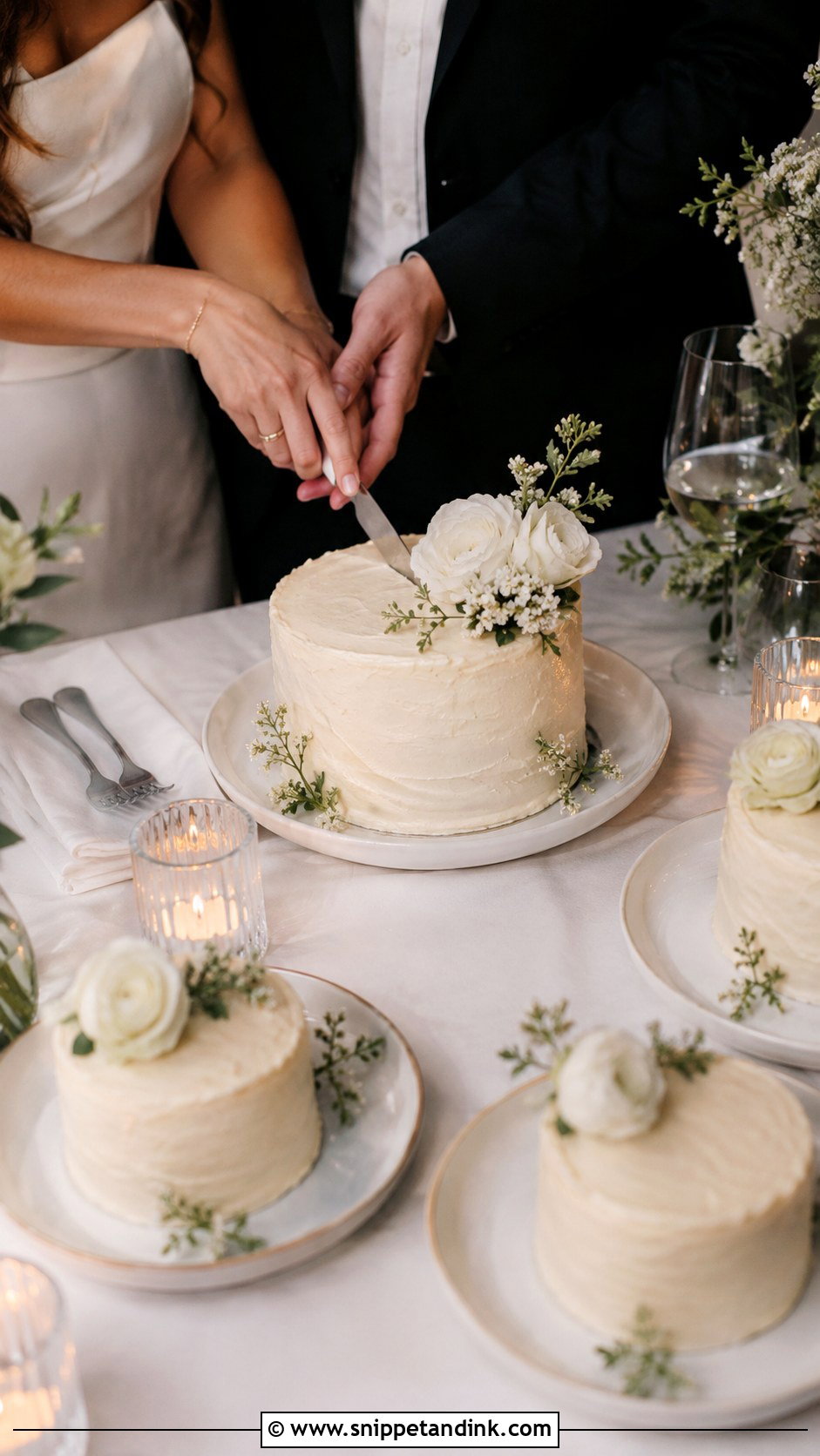 Small Wedding Cake With Table Cakes - Snippet and Ink - 25 Wedding Cake with Small Cakes