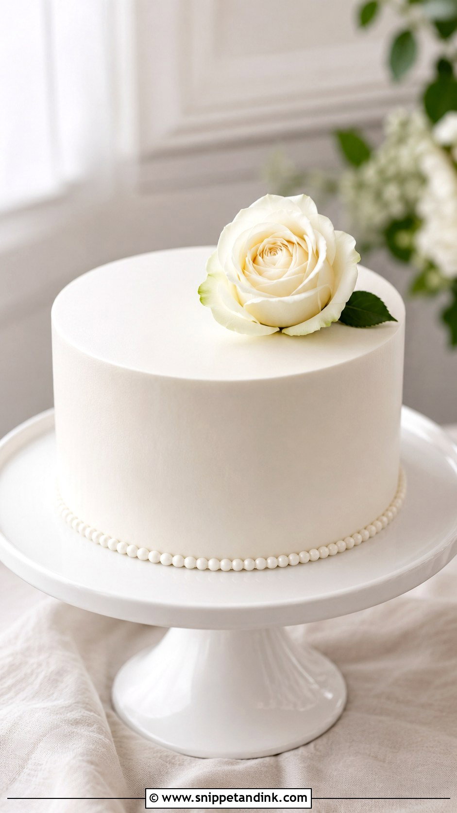 Small White Buttercream Wedding Cake - Snippet and Ink - 25 Small Single Tier Wedding Cake Ideas