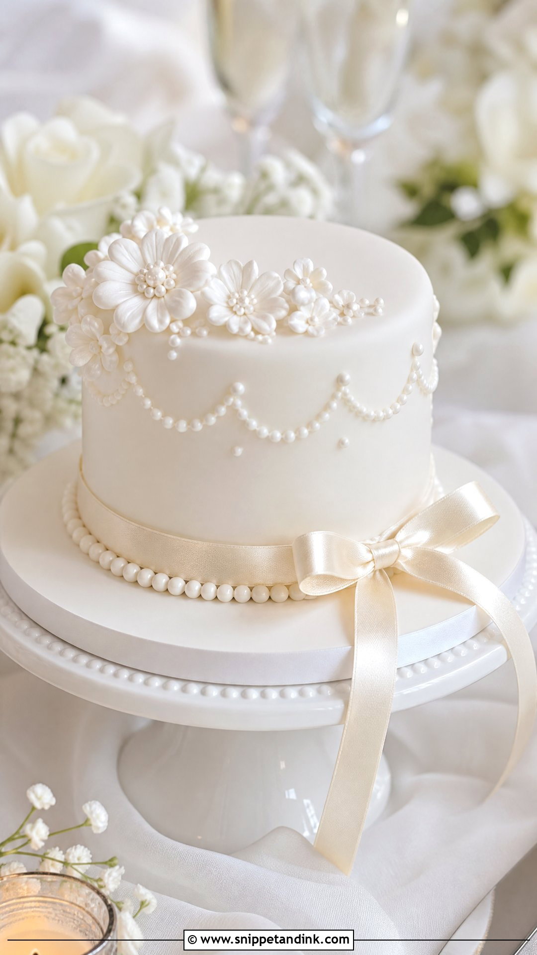 Small White Wedding Cake - Snippet and Ink - 30 Small Wedding Cakes