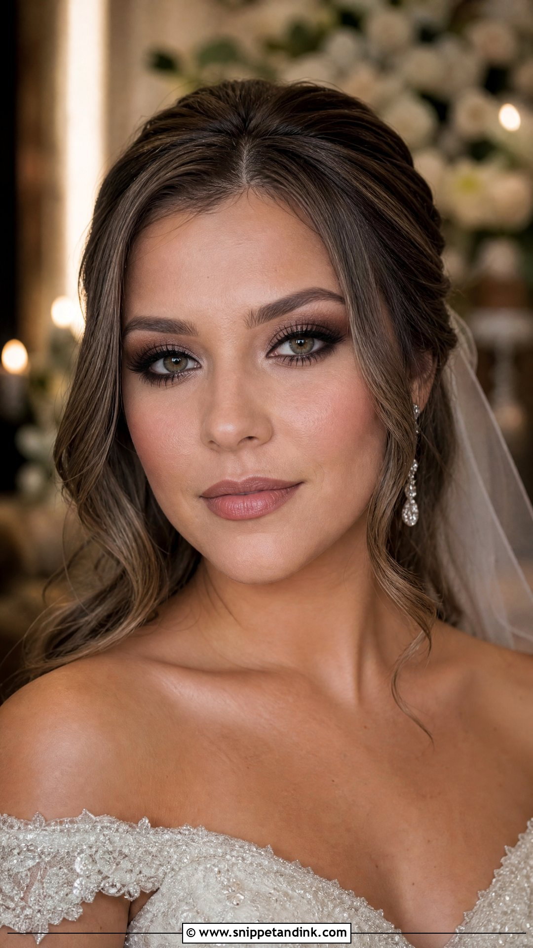 Smokey Eye Bridal Makeup - Snippet and Ink - 20 Wedding Day Makeup for Bride Ideas