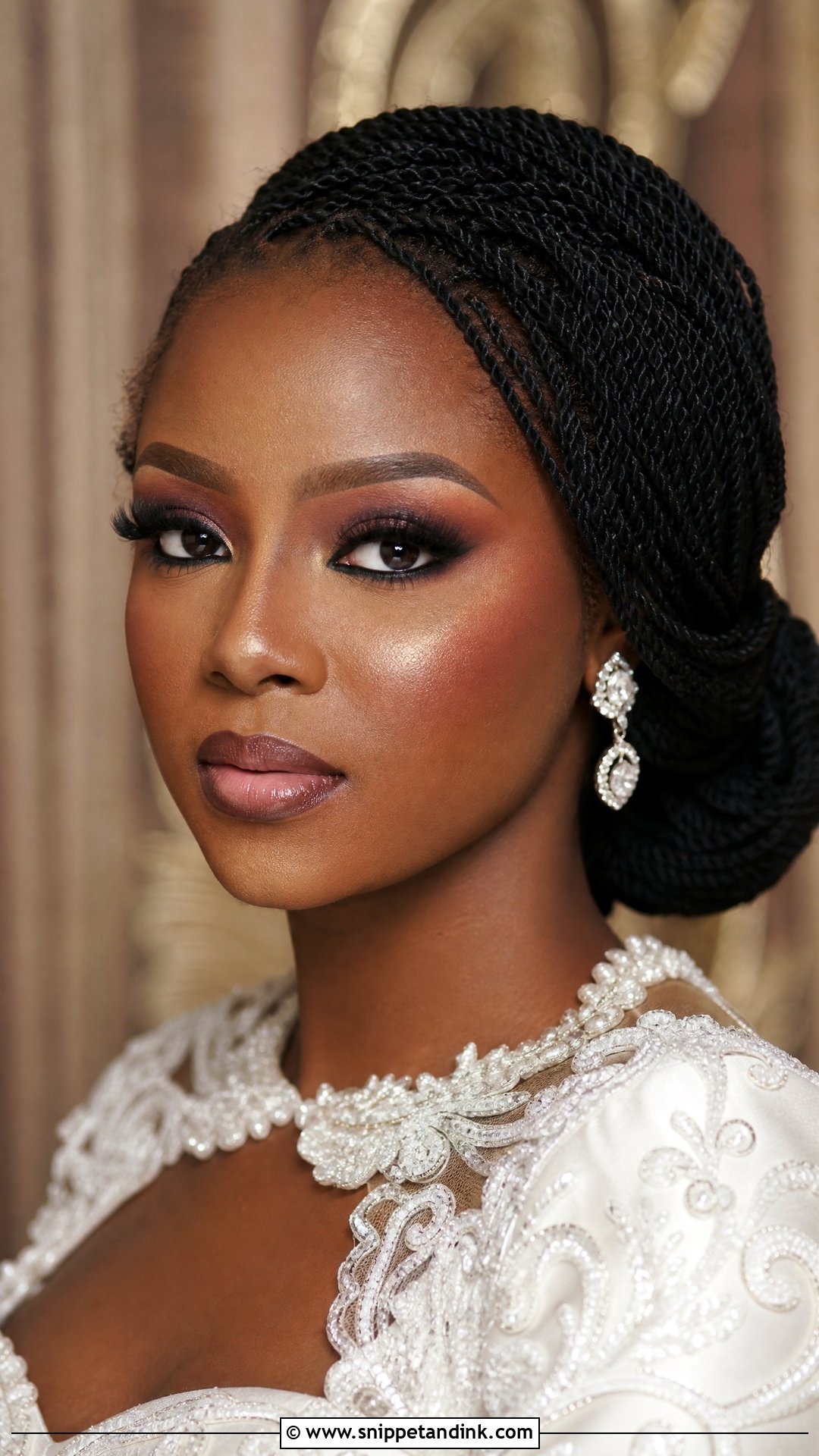 Smokey Eye Bridal Makeup For Black Women - Snippet and Ink - 25 Bridal Makeup Black Women
