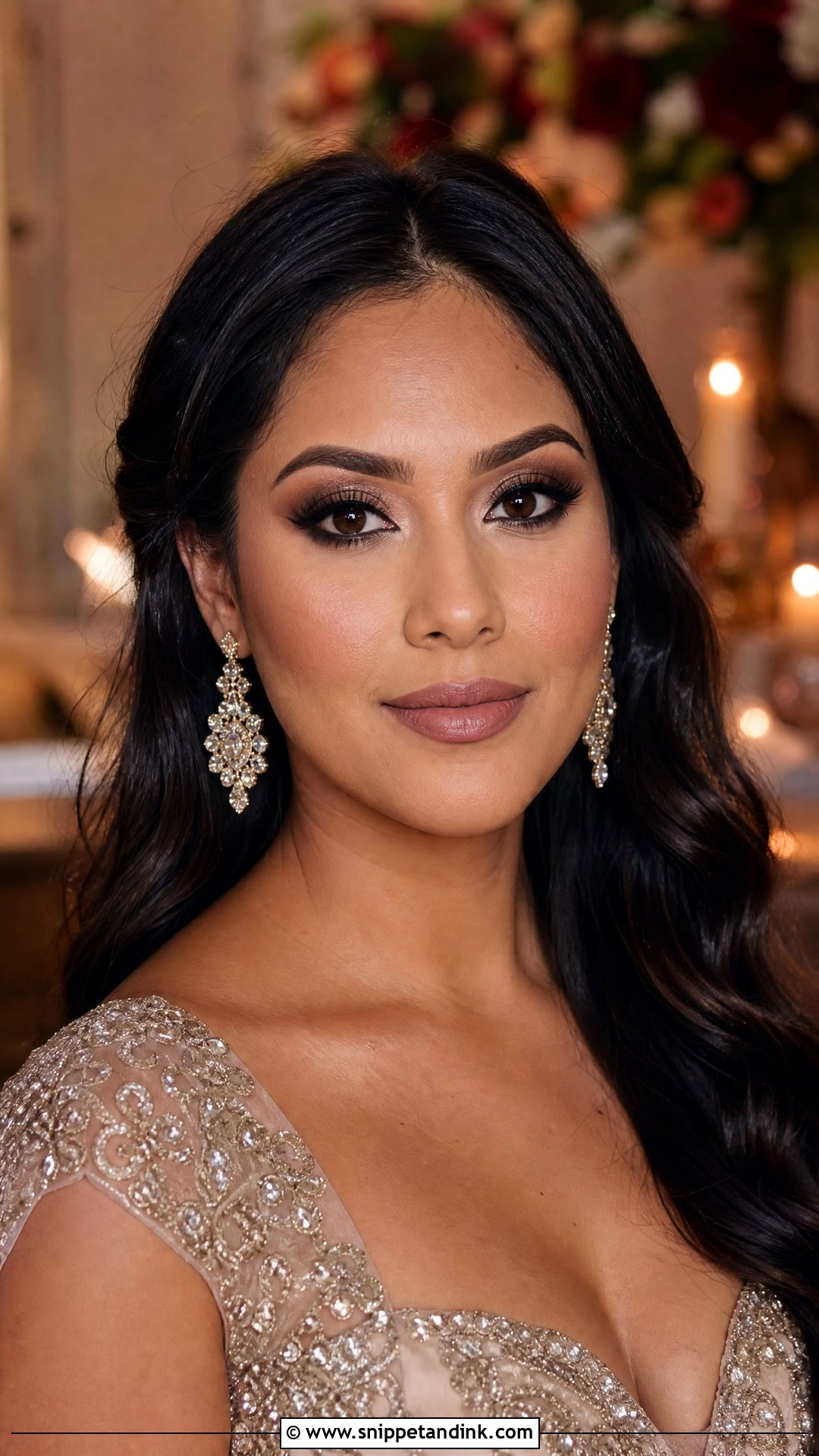 Smokey Eye Bridal Makeup For Brown Eyes - Snippet and Ink - 20 Glam Bridal Makeup for Brown Eyes