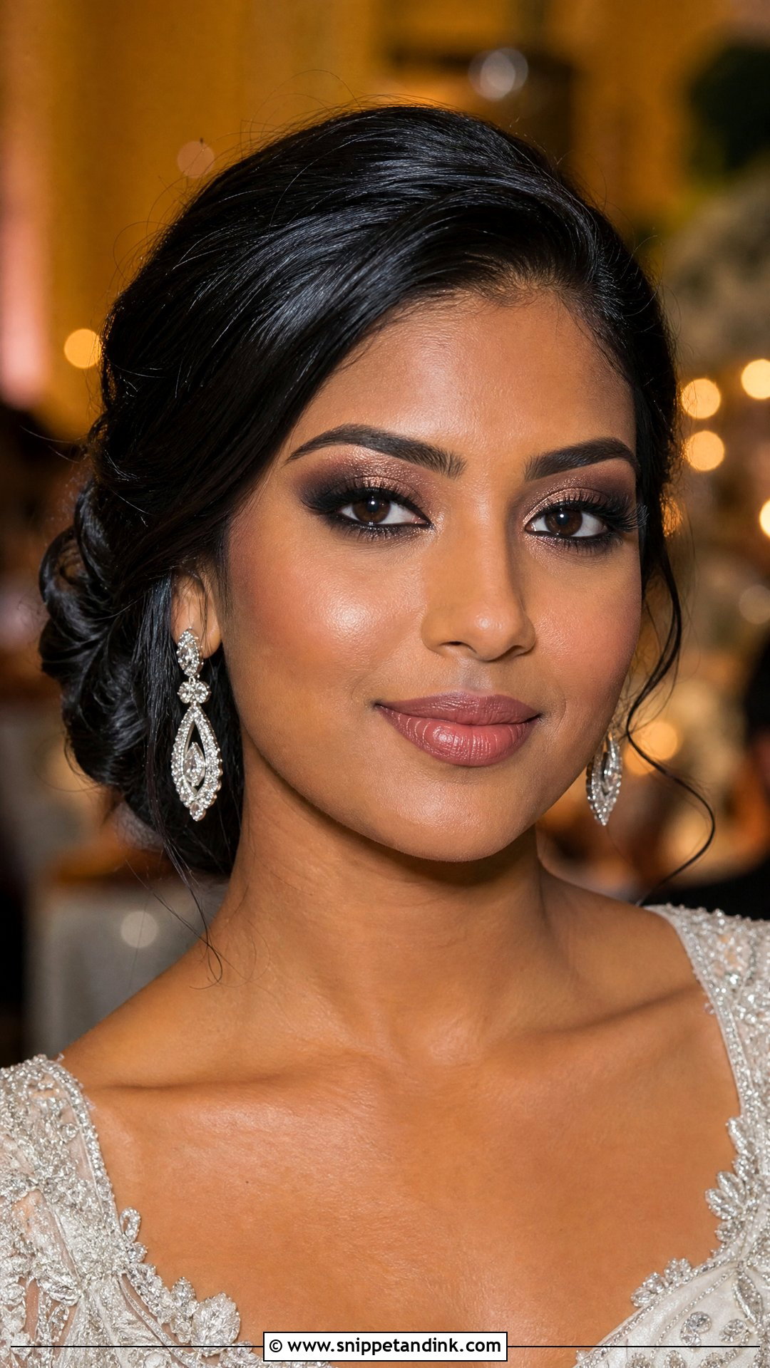 Smokey Eye Bridal Makeup For Brown Eyes - Snippet and Ink - 20 Bridal Glam Makeup for Brown Eyes