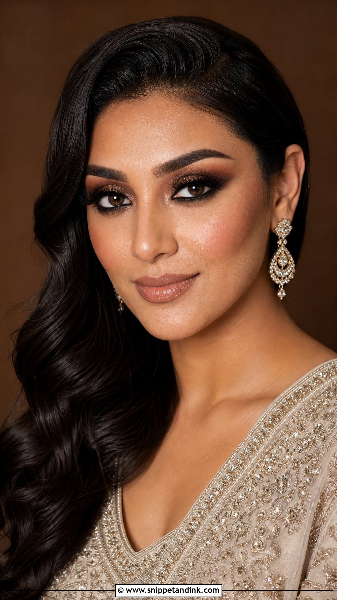 Smokey Eye Bridal Makeup For Dusky Skin - Snippet and Ink - 20 Dusky Skin Bridal Makeup Ideas