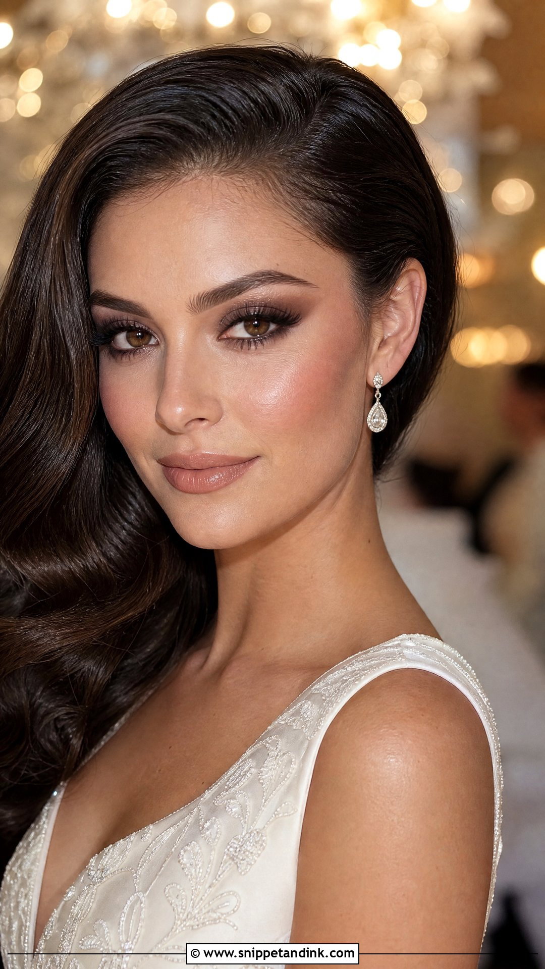 Smokey Eye Bridal Makeup For Round Face - Snippet and Ink - 20 Bridal Makeup for Round Face Ideas