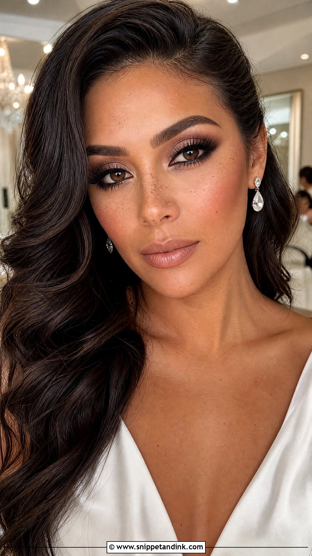 Smokey Eye Bridal Makeup With Freckles - Snippet and Ink - 20 Bridal Makeup Freckles