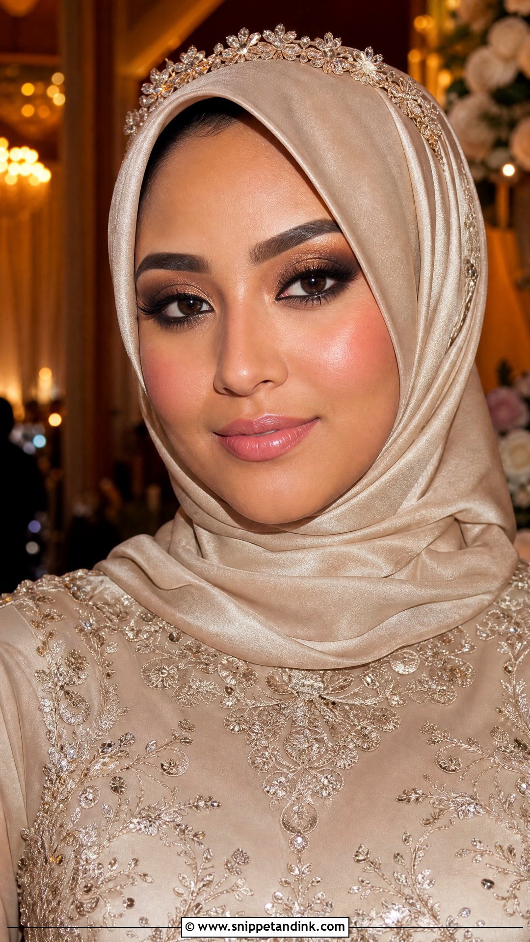 Smokey Eye Hijabi Bridal Makeup - Snippet and Ink - 20 Hijabi Bridal Makeup Ideas