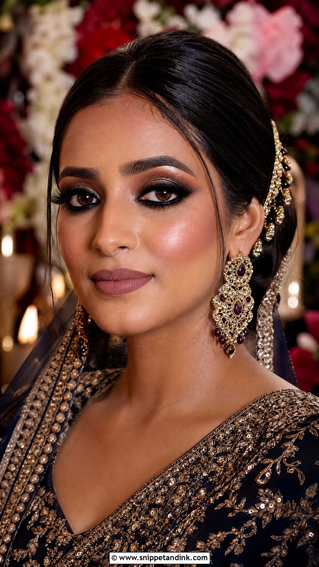 Smokey Eye Hindu Bridal Makeup - Snippet and Ink - 20 Hindu Bridal Makeup Ideas