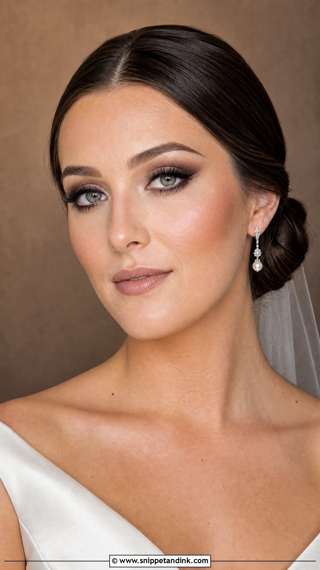 Smokey Eye Pale Bridal Makeup - Snippet and Ink - 20 Pale Bridal Makeup Ideas