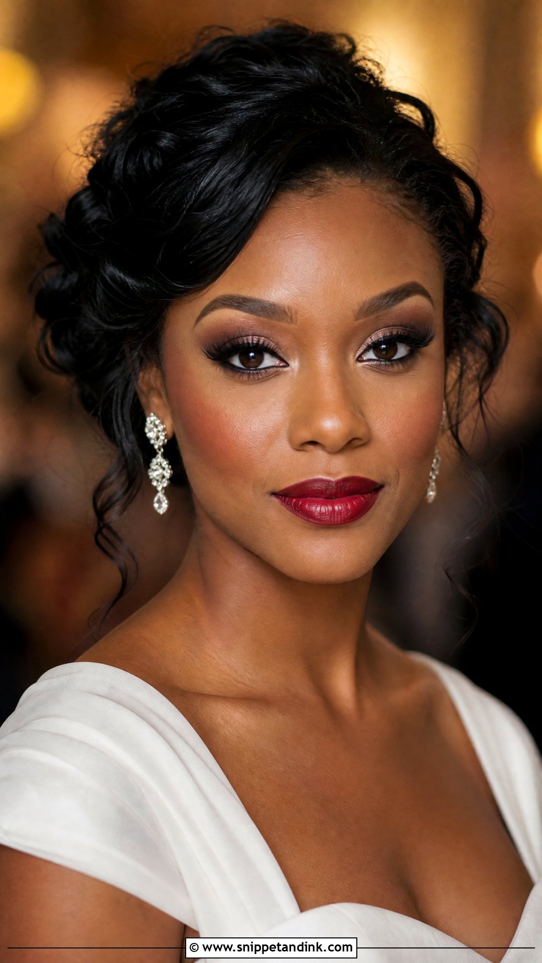 Smokey Eye Wedding Makeup With Red Lipstick - Snippet and Ink - 20 Wedding Makeup Red Lipstick Ideas