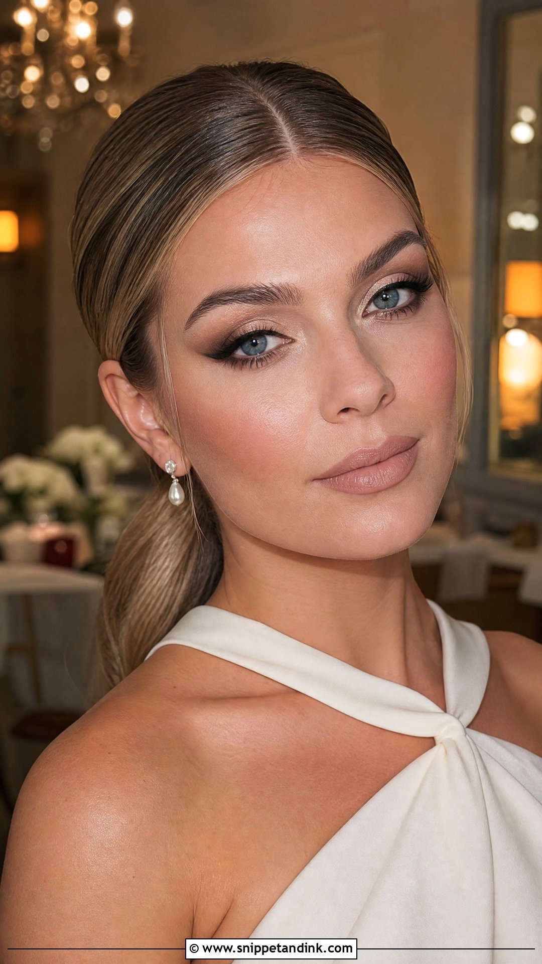 Smokey Wing Hooded Eye Bridal Makeup - Snippet and Ink - 20 Hooded Eye Bridal Makeup Ideas