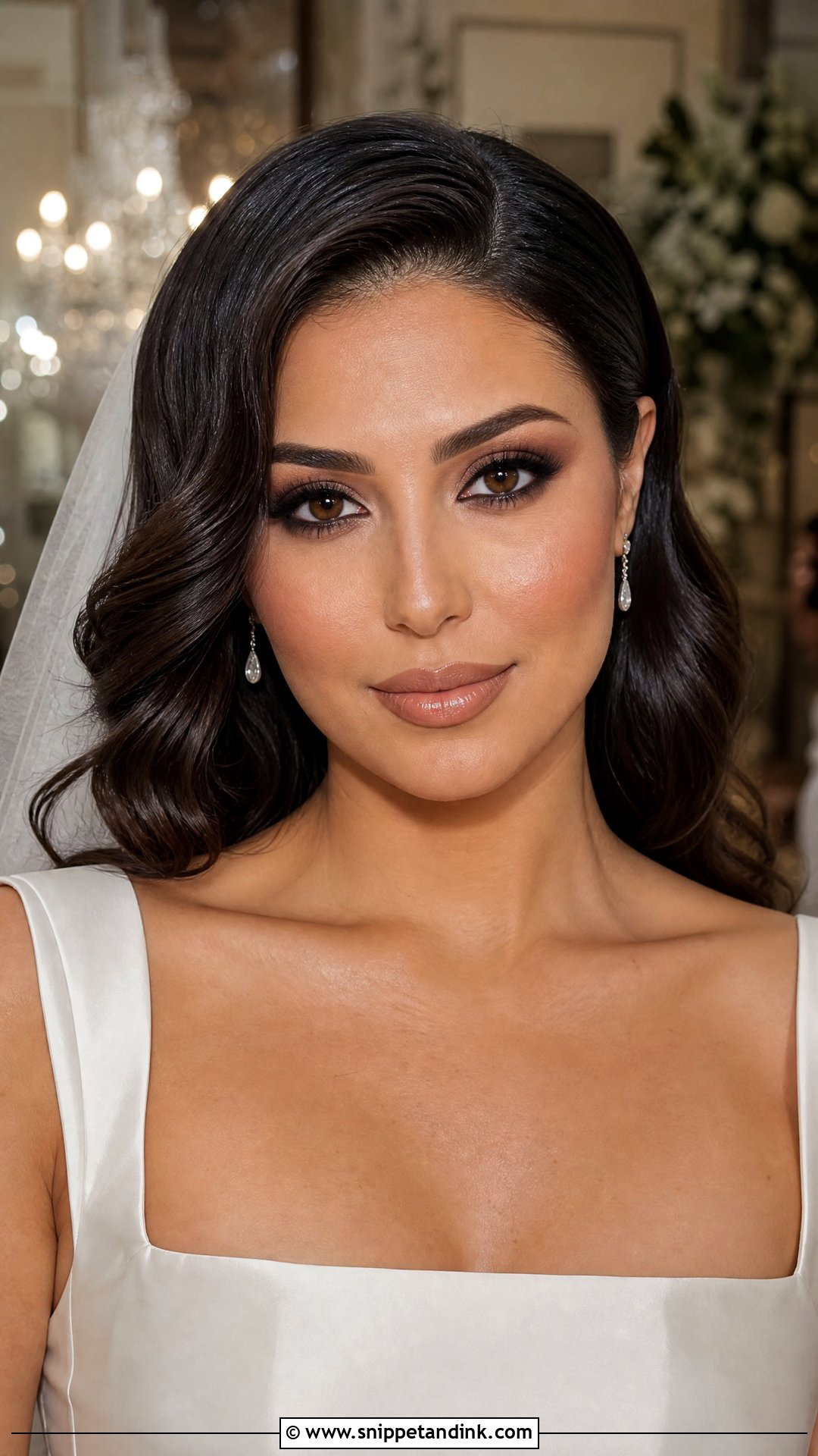 Smoky Bridal Makeup With Nude Lip - Snippet and Ink - 20 Smoky Bridal Makeup Ideas