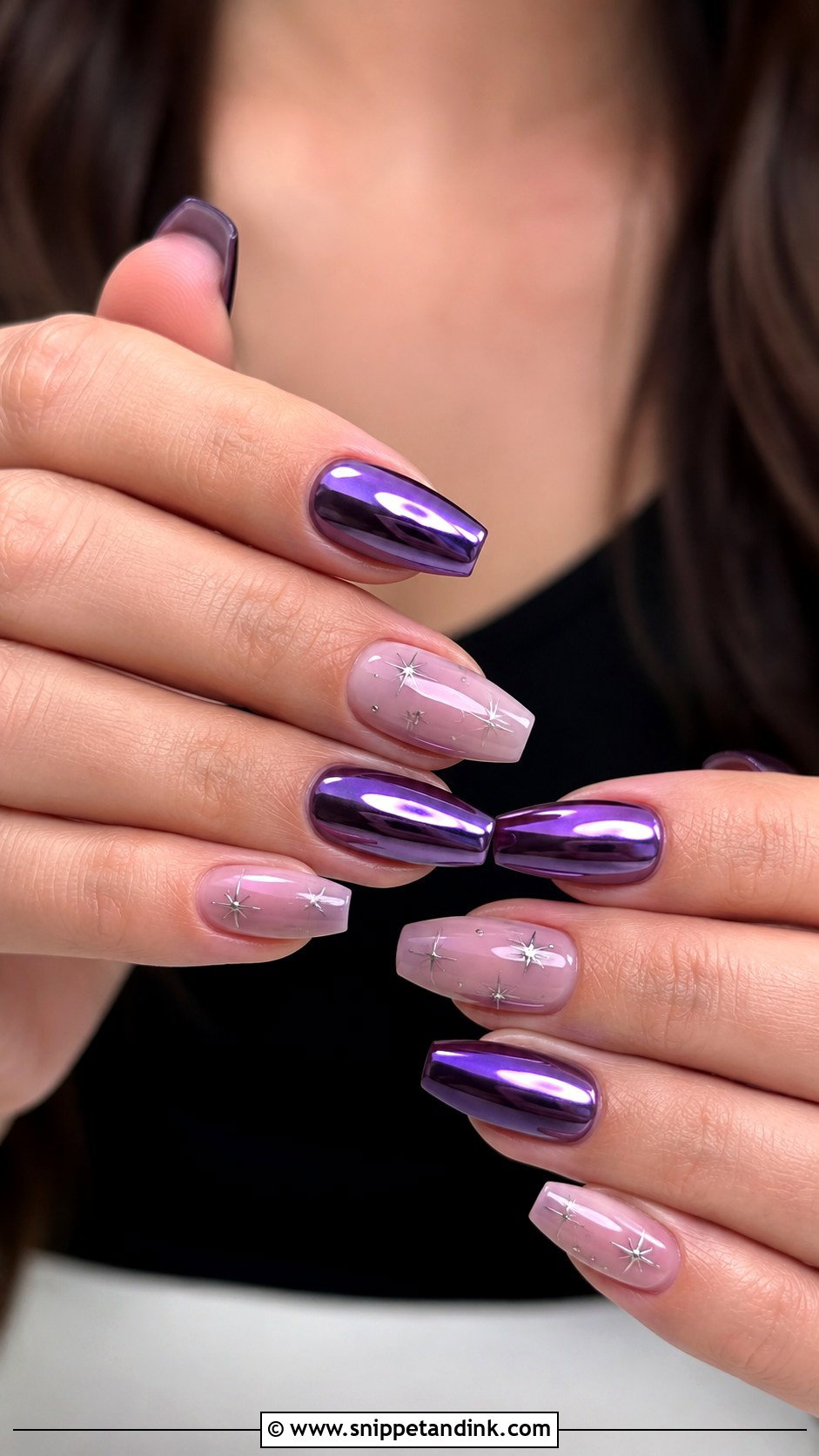 Smoky Gray Alt Wedding Nails - Snippet and Ink - 20 Alt Wedding Nails