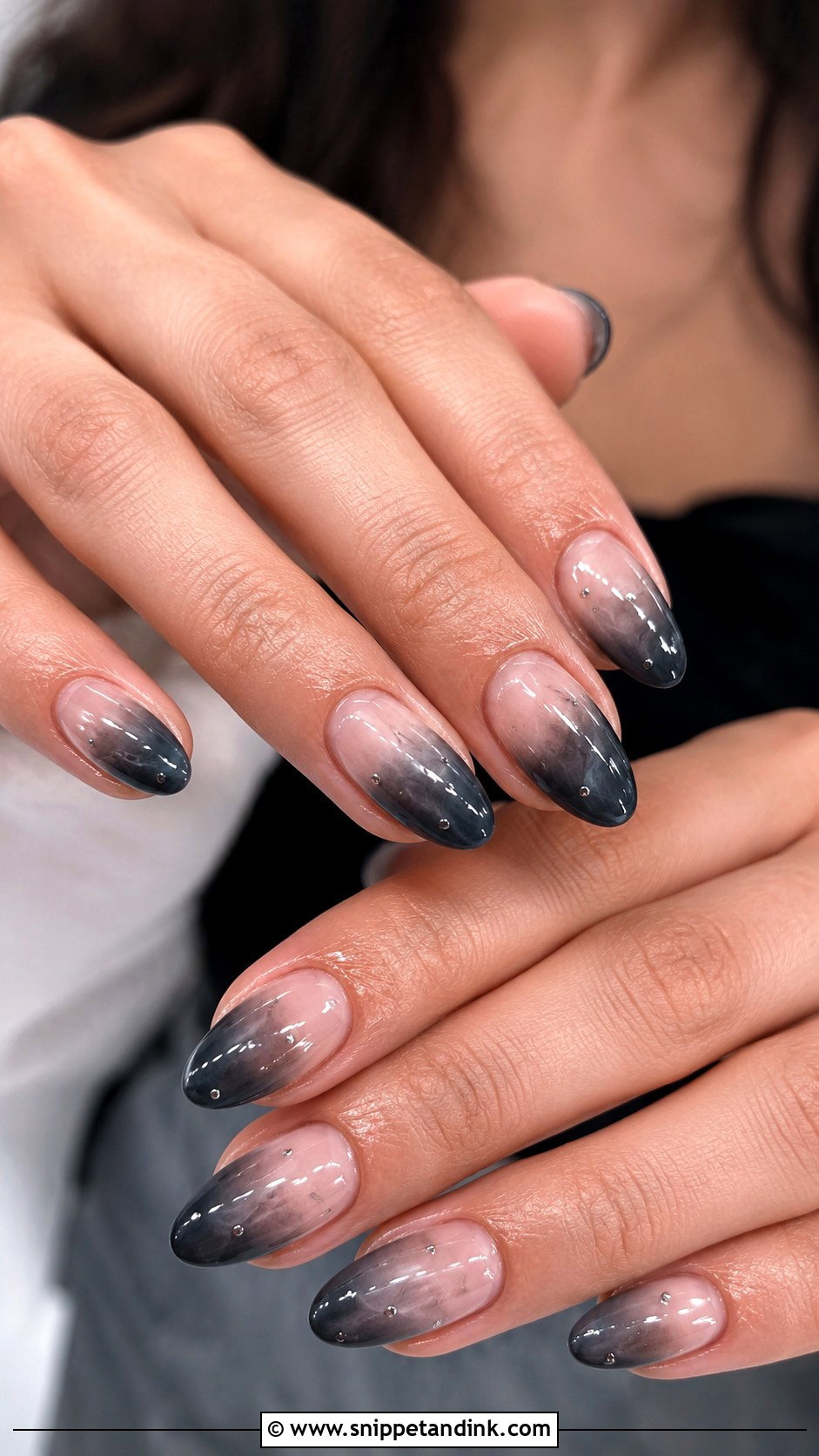 Smoky Ombre Gothic Wedding Nails - Snippet and Ink - 20 Gothic Wedding Nails