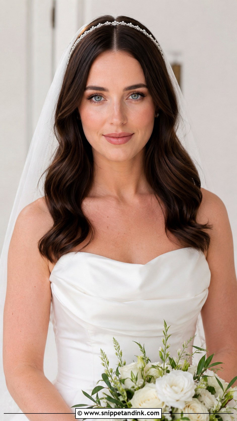Smooth Center Part Waves - Snippet and Ink - 20 Kate Middleton Wedding Hair Ideas
