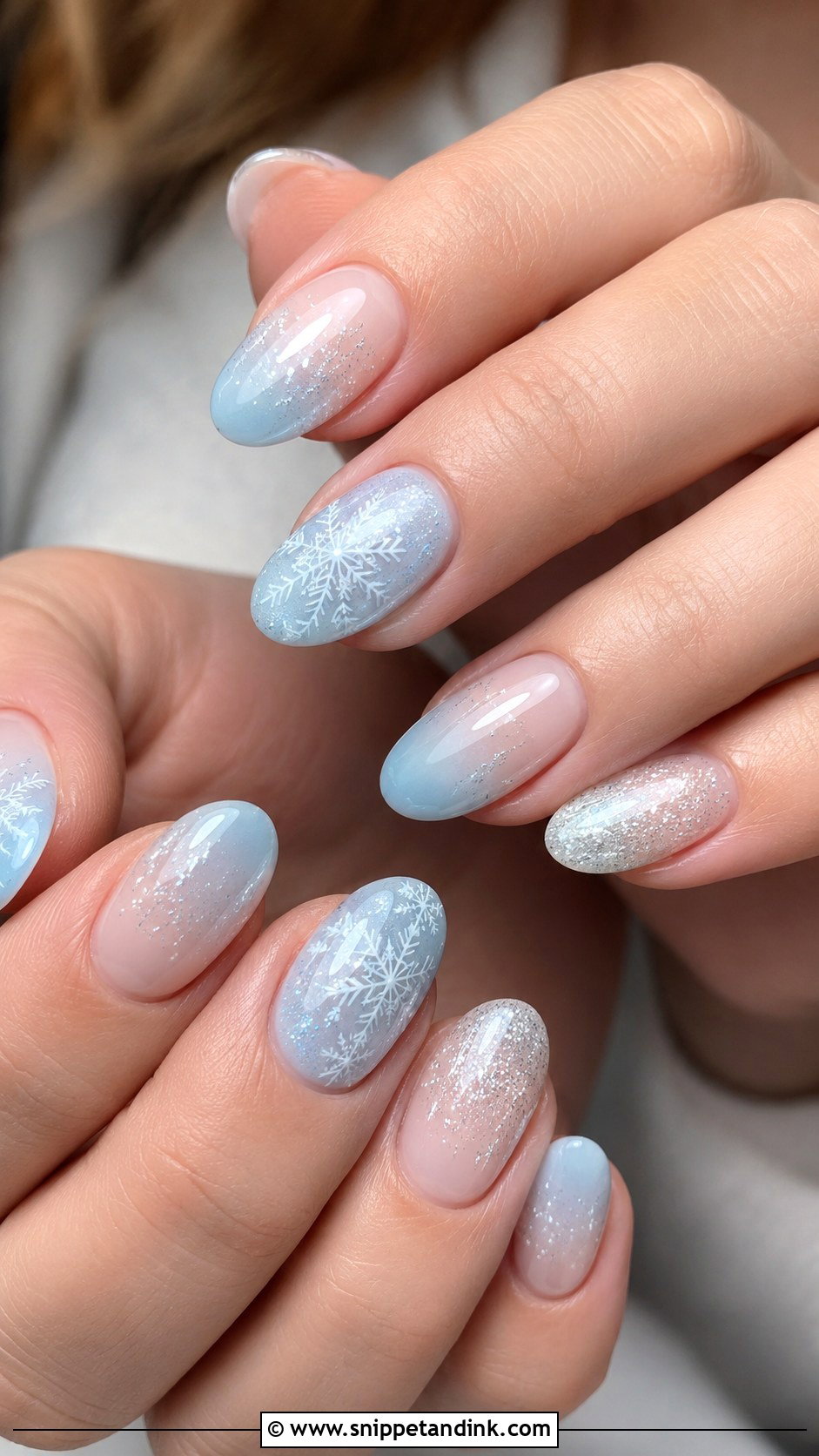 Snowflake Winter Wedding Guest Nails - Snippet and Ink - 20 Winter Wedding Nails Guest