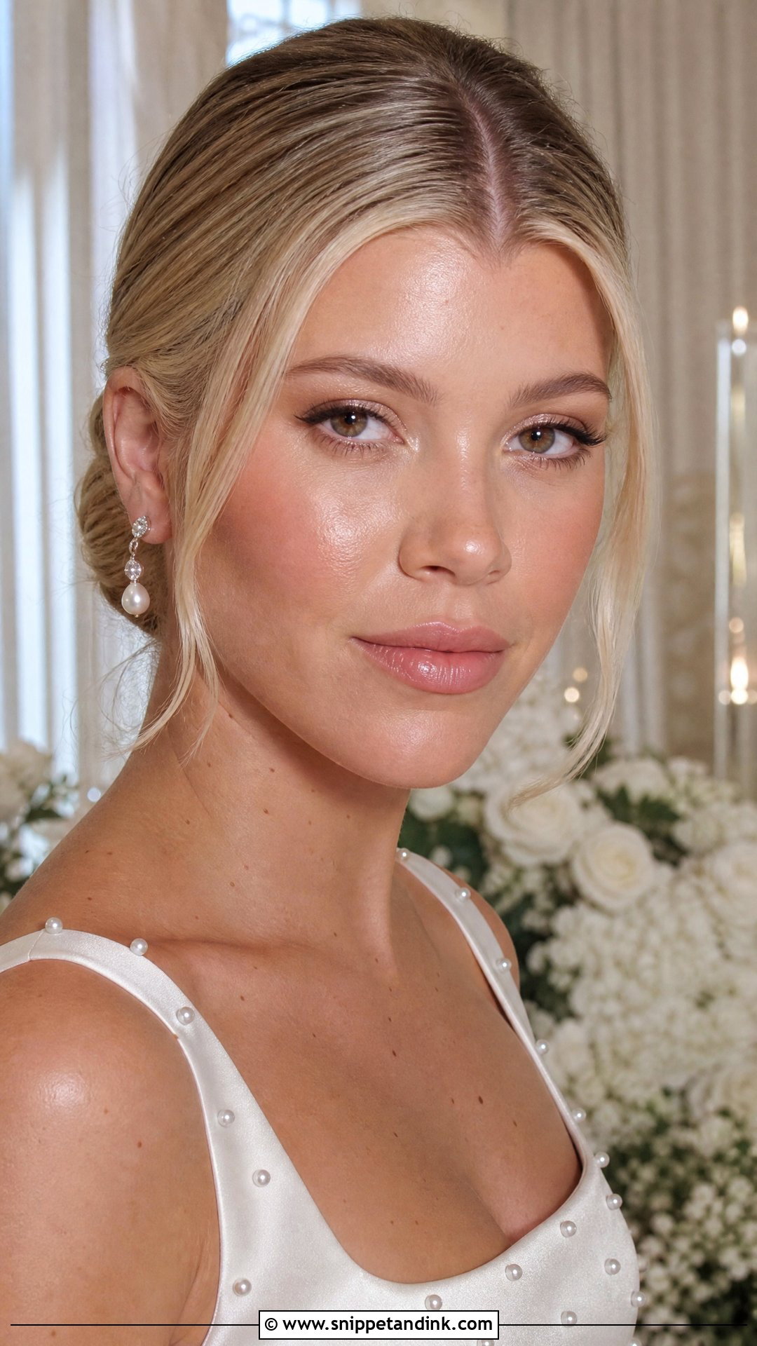 Sofia Richie Wedding Makeup With Pearl Highlight - Snippet and Ink - 25 Sofia Richie Wedding Makeup Ideas