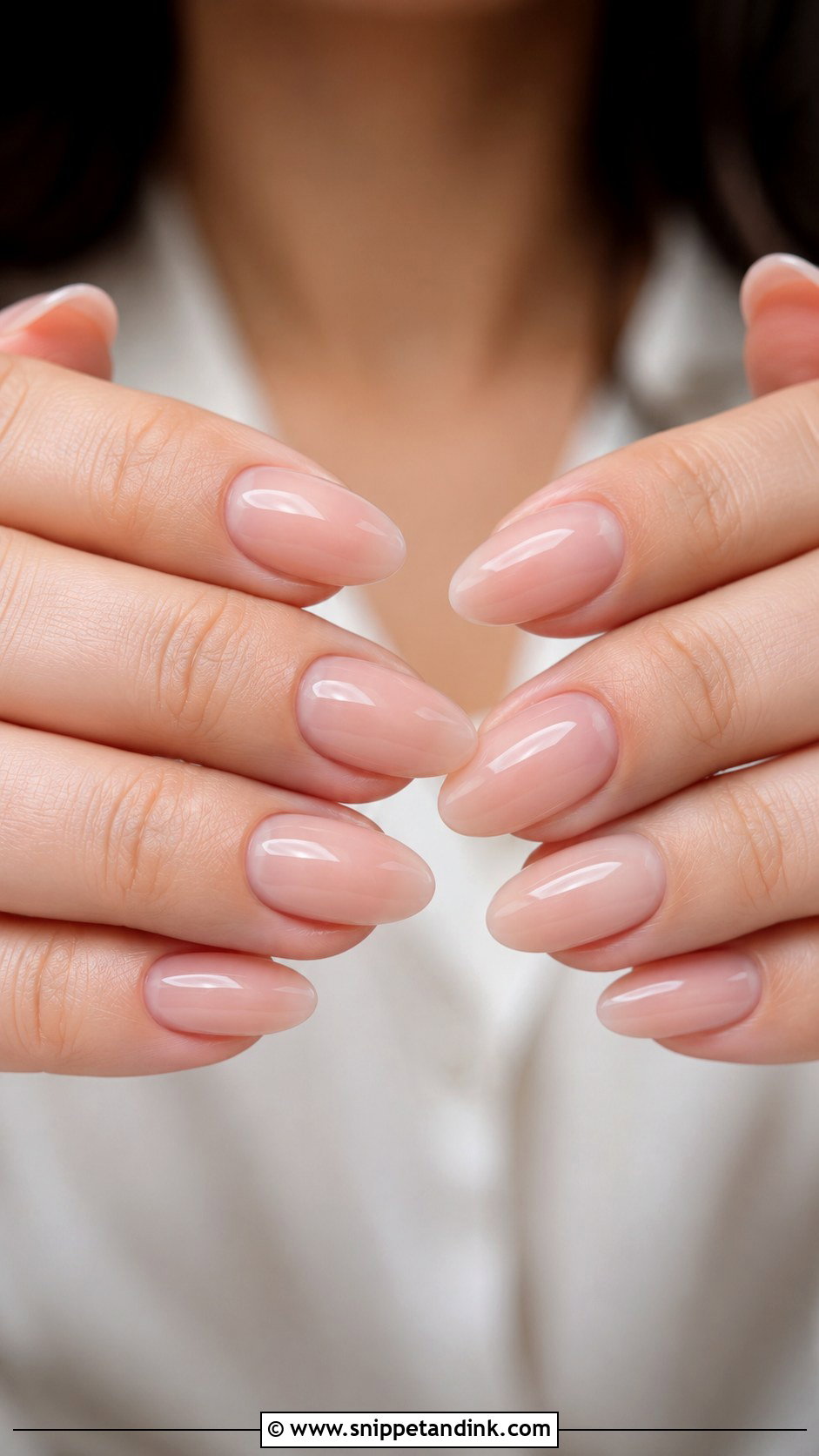 Soft Almond Bridal Nails - Snippet and Ink - 20 Minimal Bridal Nails