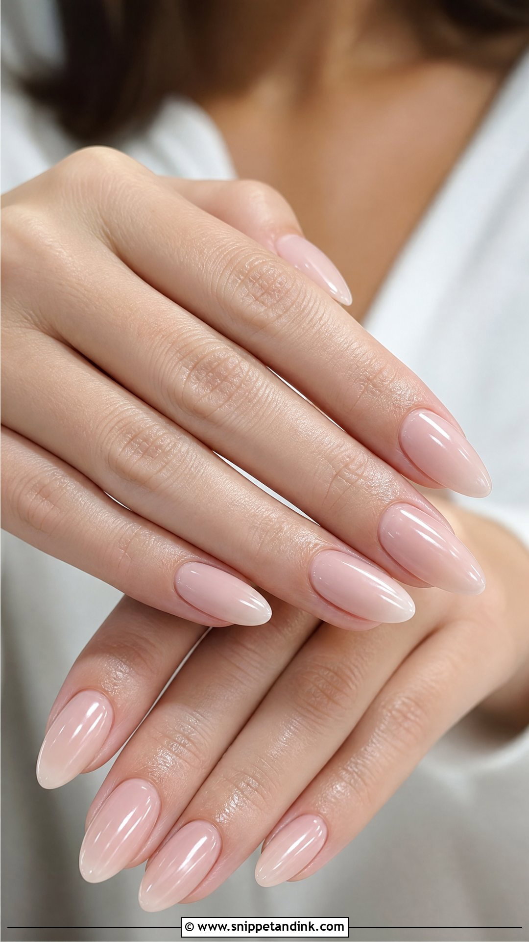Soft Almond Wedding Nail Extensions - Snippet and Ink - 20 Nail Extensions for Wedding Ideas