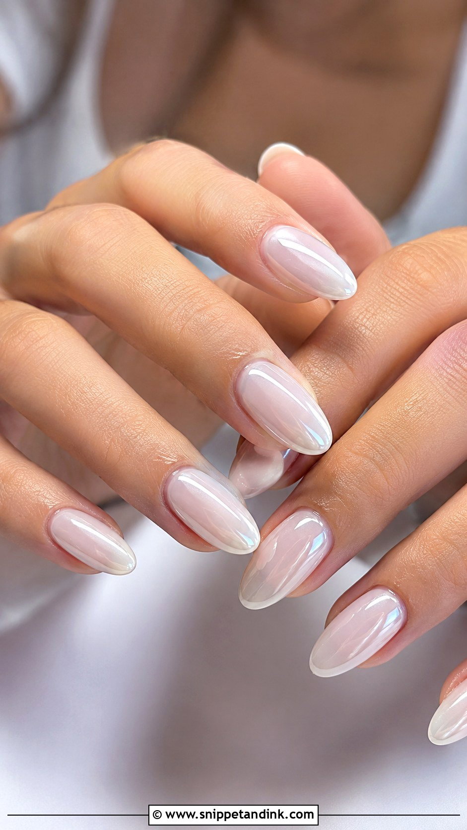 Soft Almond Wedding Nails - Snippet and Ink - 20 Simple Wedding Day Nails for Bride