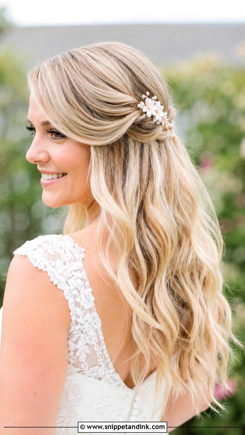 Soft Beachy Waves for Blonde Brides - Snippet and Ink - 25 Blonde Wedding Hairstyles