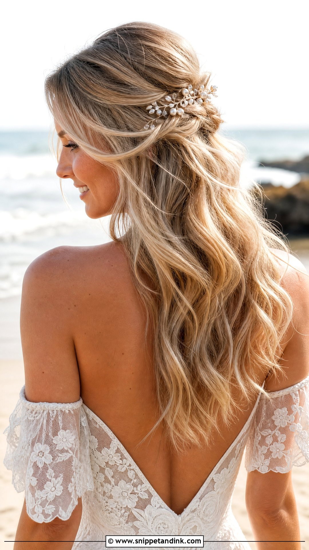 Soft Beachy Waves - Snippet and Ink - 20 Simple Wedding Hairstyles for Medium Hair