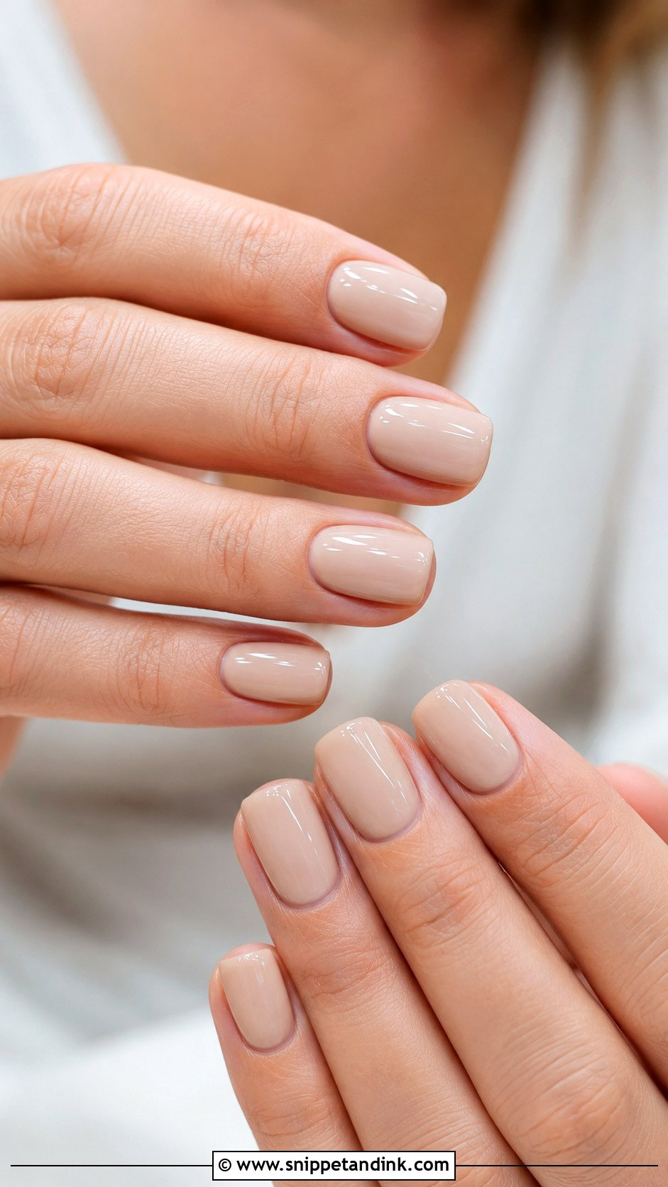 Soft Beige Bridal Nails - Snippet and Ink - 20 Bridal Nail Color Ideas