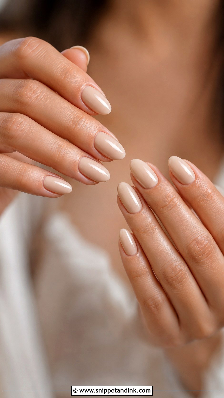 Soft Beige Wedding Nails - Snippet and Ink - 20 Minimalist Wedding Nails