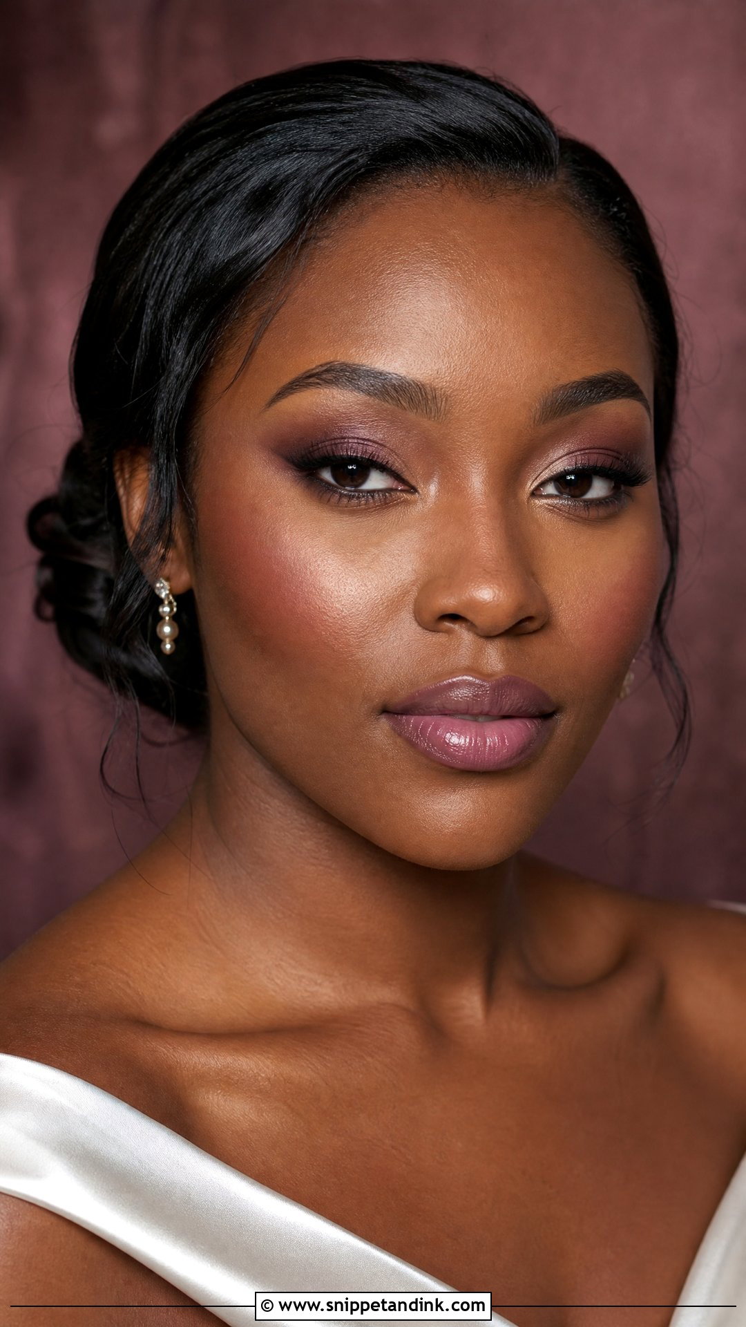 Soft Berry Bridal Makeup - Snippet and Ink - 25 Soft Romantic Bridal Makeup Ideas