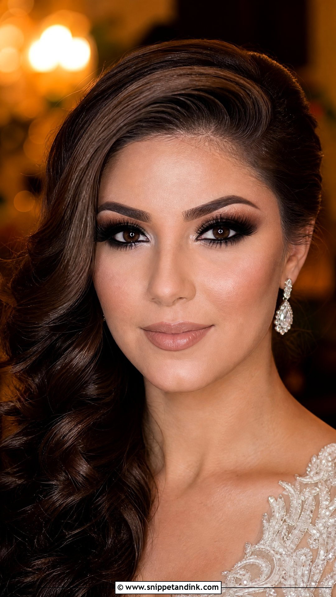 Soft Black Smokey Wedding Makeup For Brown Eyes - Snippet and Ink - 20 Glam Wedding Makeup for Brown Eyes