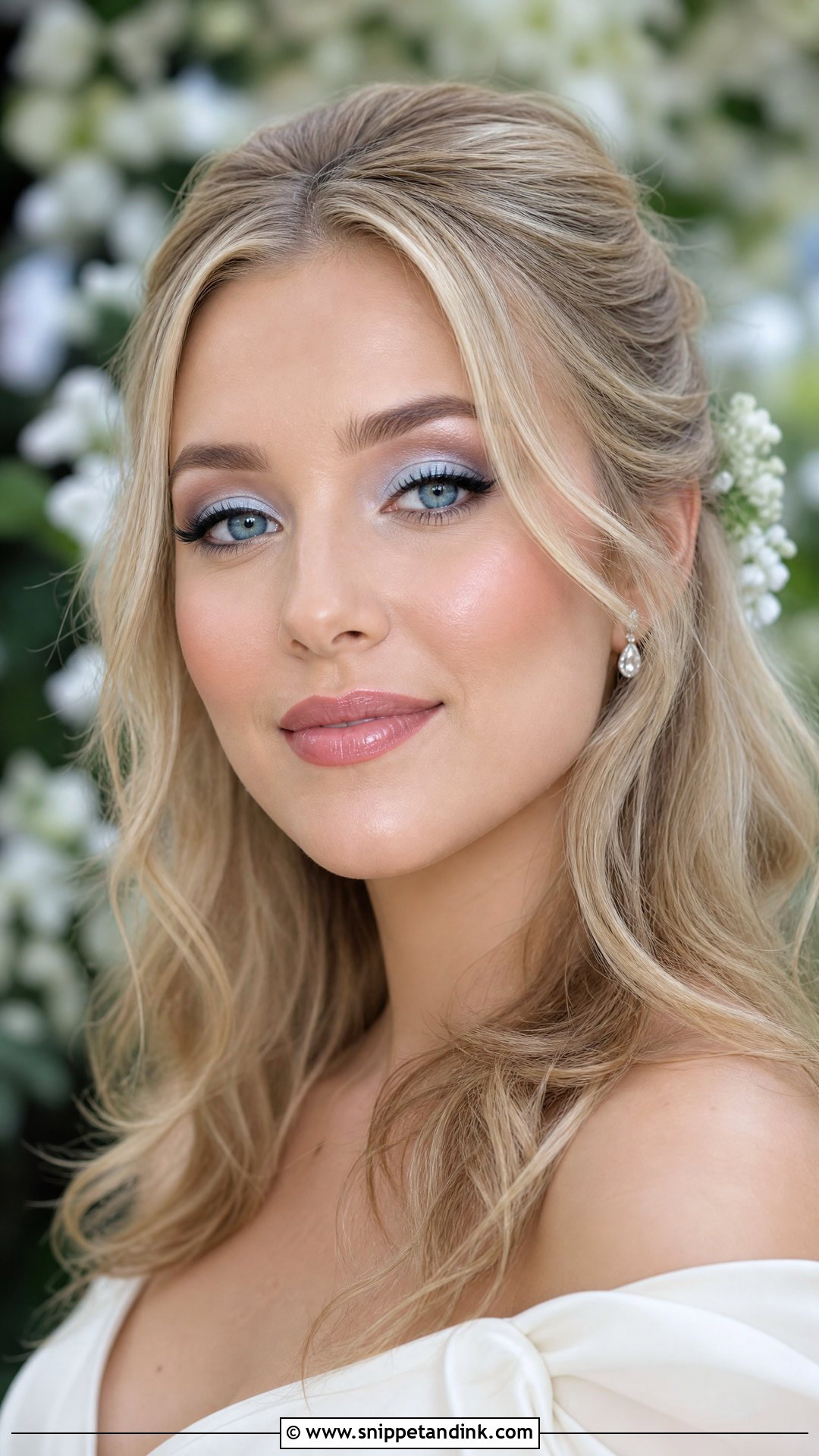 Soft Blue Bridal Makeup - Snippet and Ink - 20 Blue Bridal Makeup Ideas