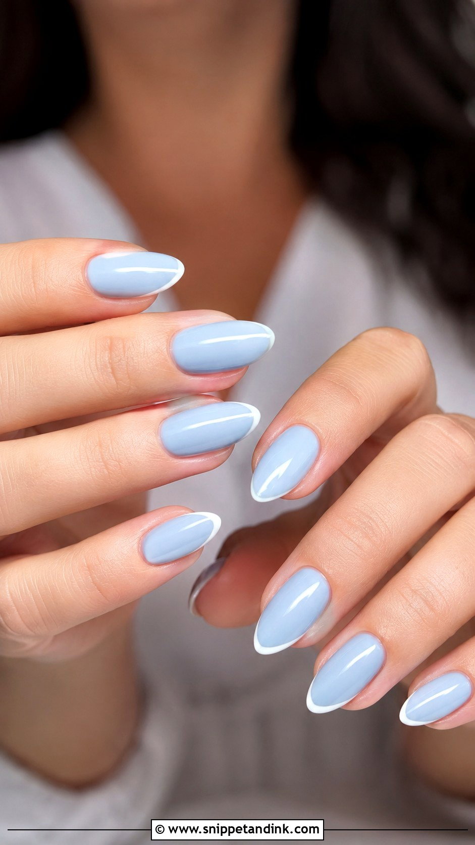 Soft Blue Wedding Guest Nails - Snippet and Ink - 20 Nail Ideas for Wedding Guest