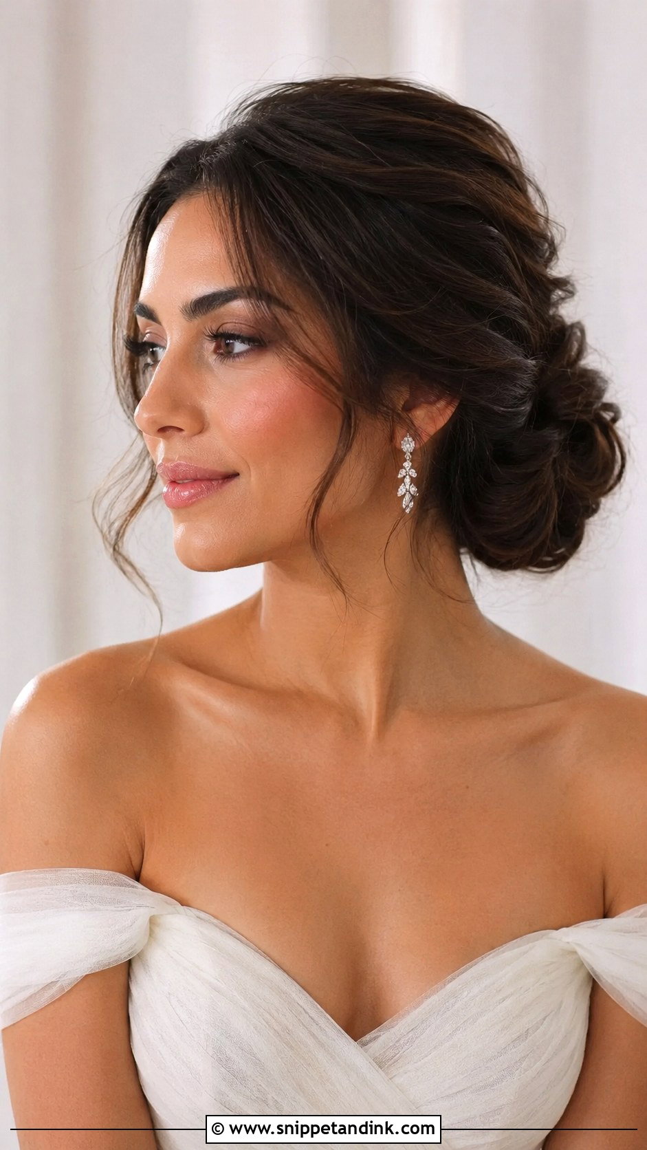 Soft Braided Bun Wedding Hair - Snippet and Ink - 15 Soft Bun Wedding Hair Ideas
